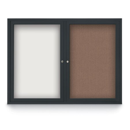 United Visual Products Corkboard, Burgundy/White, 72" X36" UV406-WHITE-DBURGU